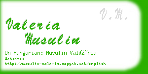 valeria musulin business card